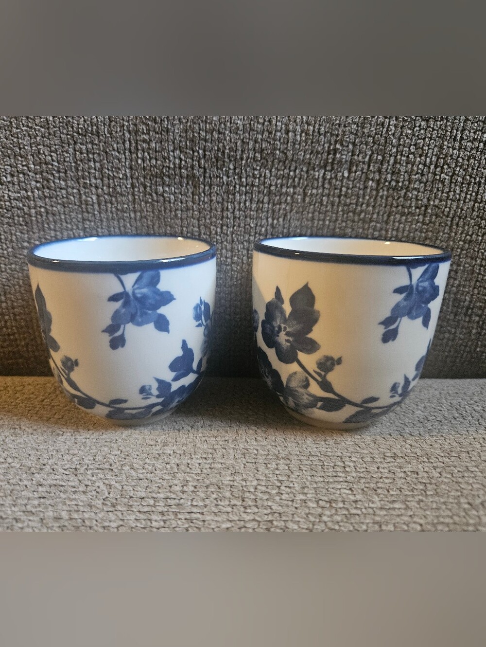 At Home Tracey Boyd Blue & White Floral Ceramic Candle Holders